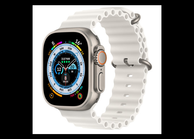 خرید آنلاین ساعت هوشمند اپل مدل Apple Watch Ultra تیتانیوم ۴۹ میلیمتری با بند White Ocean Band