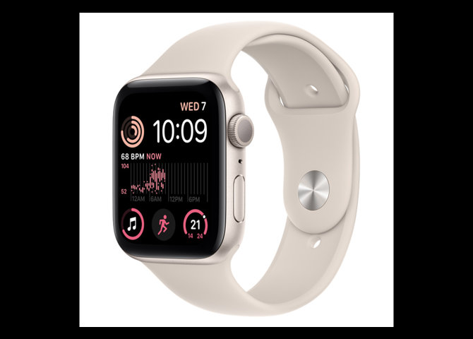 خرید آنلاین ساعت هوشمند اپل مدل Apple Watch SE 2022 آلومینیوم با بند سیلیکونی – استارلایت