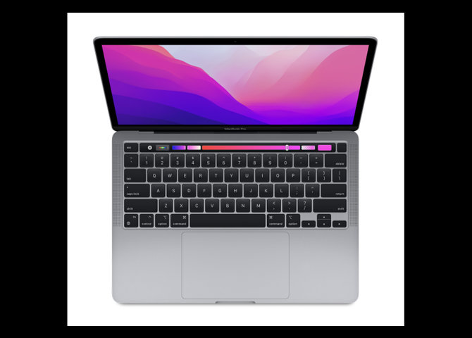 خرید اینترنتی لپ تاپ اپل مدل MacBook Pro M2 (خاکستری، 13 اینچ، MNEJ3 2022 , 512GB)