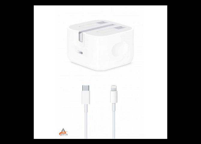 خرید اینترنتی شارژر دیواری اورجینال 20W اپل P/A سه پین به همراه کابل USB-C Ligtning