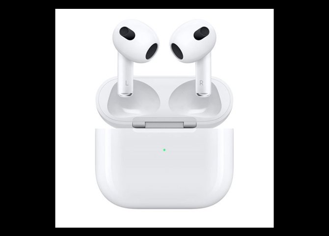 خرید اینترنتی هندزفری بی سیم اپل مدل AirPods 3 همراه با محفظه شارژ